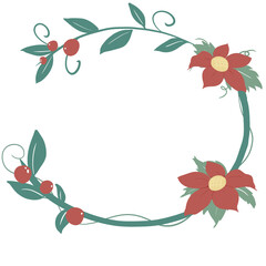 Fototapeta premium Lovely leave wreath for Christmas decoration PNG for POD