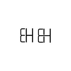 Initial letter BH or HB logo template