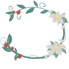 Lovely leave wreath for Christmas decoration PNG for POD