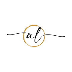 Letter A L Initial Beauty Logo Template