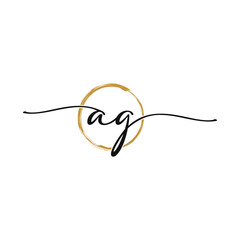Obraz premium Letter A G Initial Beauty Logo Template