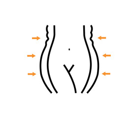 plastic surgery icon. Simple line element Liposuction symbol for templates, web design and infographics
