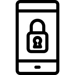 smartphone lock icon