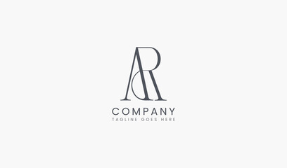 Initial letter AR logo. AR letter usable for business and branding company logos. flat vector logo design template element.