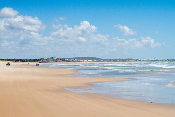 Fototapeta na wymiar coast line of Genipabu beaches in Natal Brazil