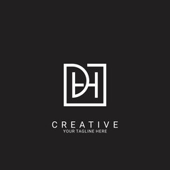 Abstract DH, HD, D, H Letters Logo Monogram icon.