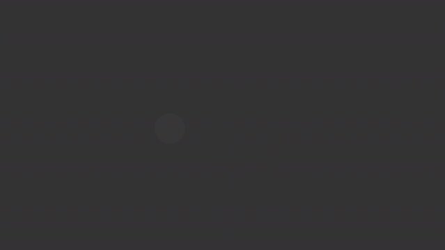Animated meatball white line ui icon. Horizontal dots menu. Seamless loop HD video with alpha channel on transparent background. Isolated user interface symbol motion graphic design for night mode