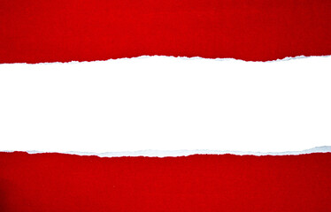 Obraz premium Red torn paper background
