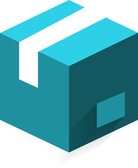 Icon box. Business concept and digital marketing. PNG