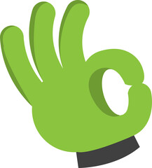 Icon OK hand.Business concept and digital marketing. PNG