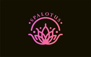 LOTUS SPA AND BEAUTY LOGO DESIGN