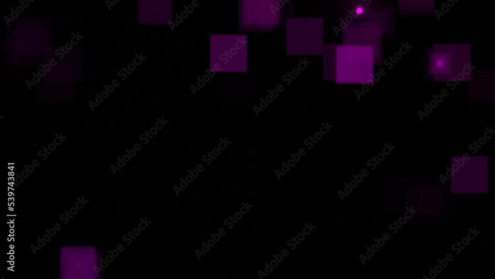 Poster purpel square shape bokeh abstract motion graphic design