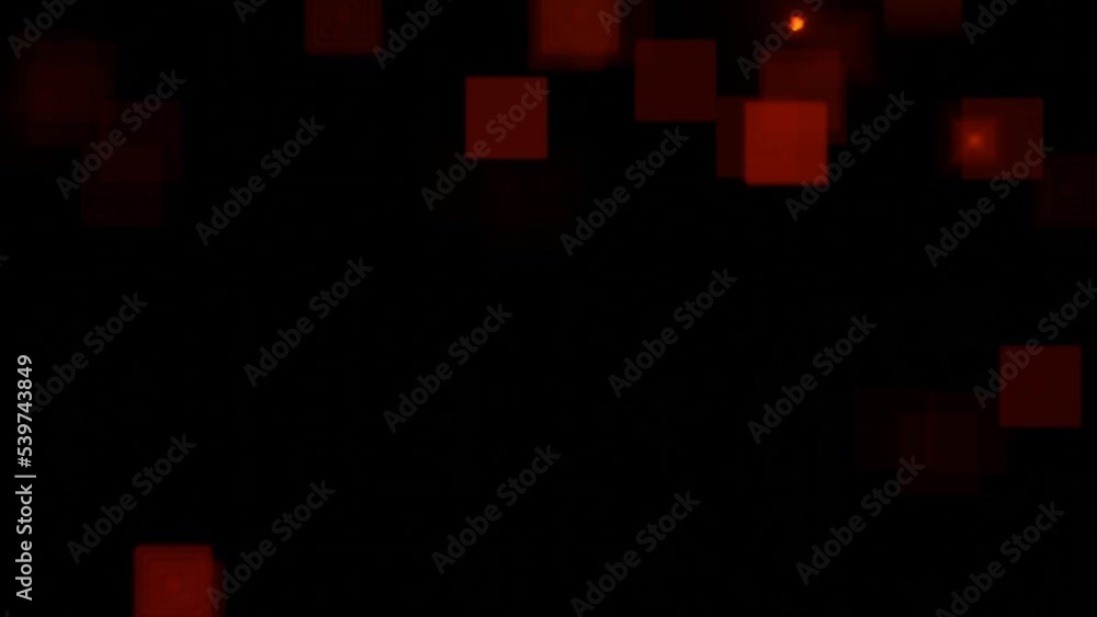 Poster red square shape bokeh abstract motion graphic design