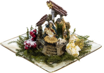 small ceramic Christmas Nativity scene