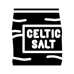 celtic sea salt glyph icon vector. celtic sea salt sign. isolated symbol illustration