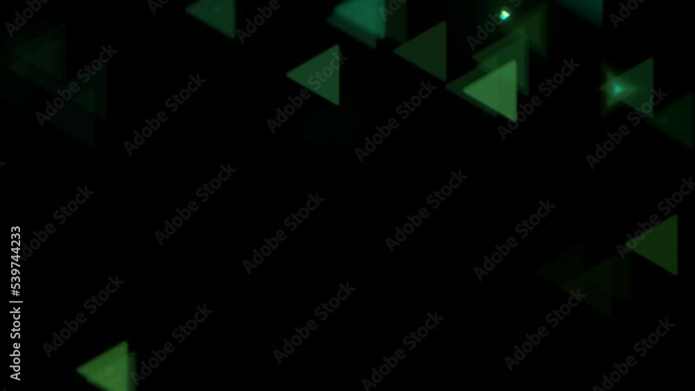 Poster green triangular shape bokeh abstract motion graphic design