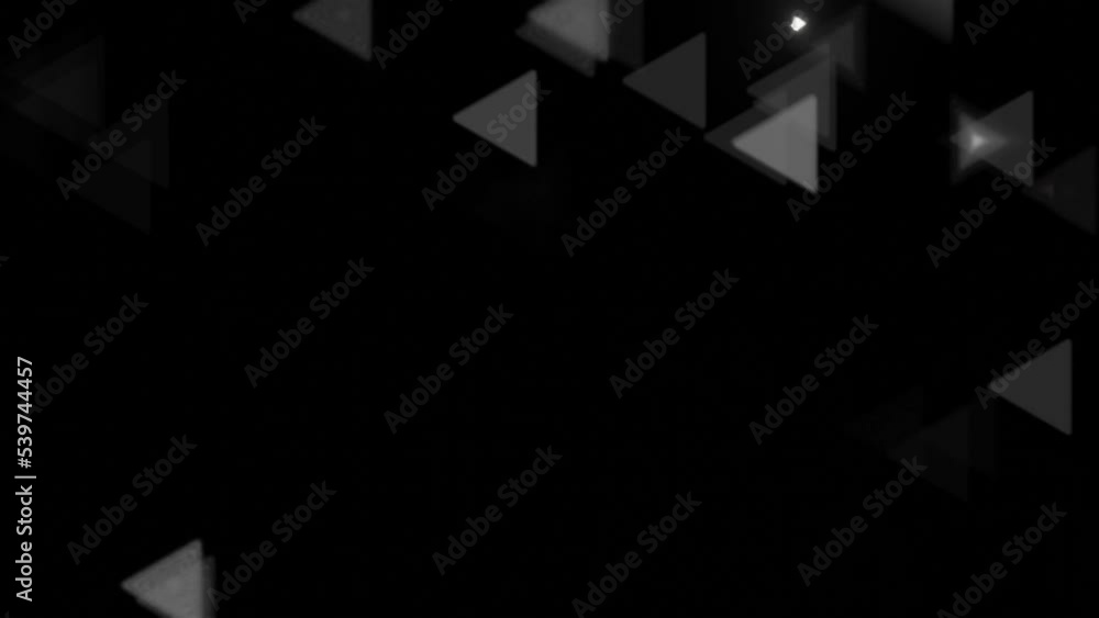Poster white triangular shape bokeh abstract motion graphic design