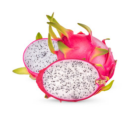 Dragon fruits isolated on transparent background. (.PNG)