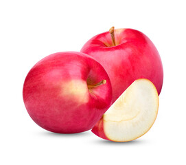 Fresh red apple isolated on transparent background. (.PNG)