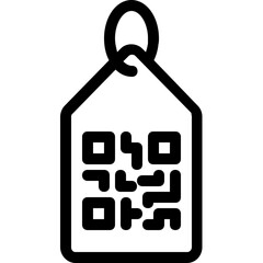 qr code price tag icon