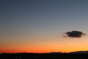 Fototapeta premium 秋の落日風景