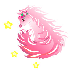 Unicorn with stars