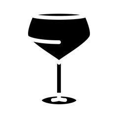 alcohol wine glass glyph icon vector. alcohol wine glass sign. isolated symbol illustration