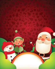 Obraz na płótnie Canvas Merry Christmas frame card background 
