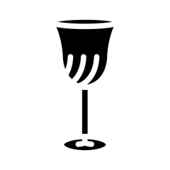 bar wine glass glyph icon vector. bar wine glass sign. isolated symbol illustration