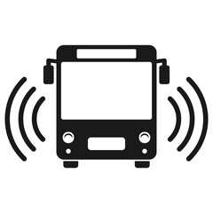 Smart bus icon. Autonomous vehicles Vector illustration.