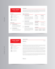 Landscape Resume or CV and Cover Letter Template