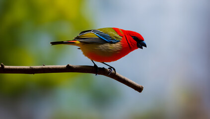 beautiful finch bird on a tree branch