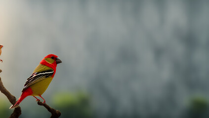 beautiful finch bird on a tree branch