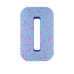 アルファベットのブロックスタイルの画像。パステルカラーをランダムに配置。