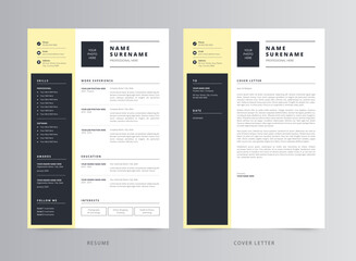 Professional Resume or CV and Cover Letter Template