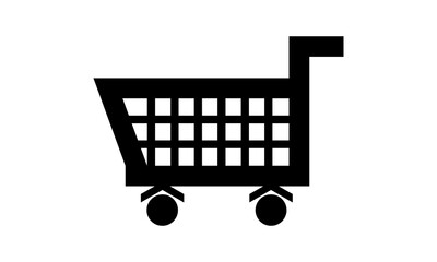 shopping trolley vector logo