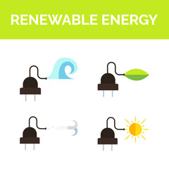 Renewable solar energy vector icon illustration line colored EPS 10. Conversion power from sunlight into electricity. Eco awareness sign. Environment day concept. Isolated on white for web, app, dev