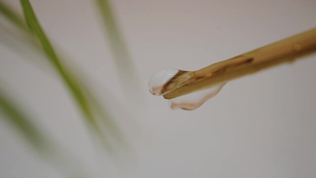 water droplets on the handle of a gold spoon