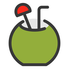 coconut drinks icon