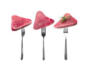 Raw Tuna Steak Isolated