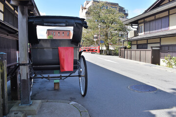 観光地の人力車