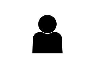 Flat vector icon profile (face, user, avatar).