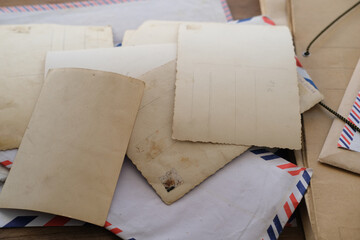 old photographs, envelopes from letters, home archive documents rotate, concept of family tree,...