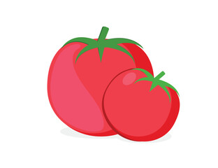 Tomato icon. Food, vegetable. Vector isolated on a white background.