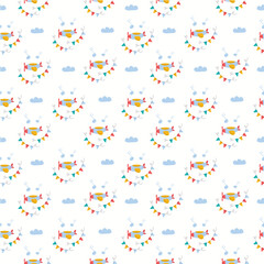 Pattern a child's toy aeroplane. Vector