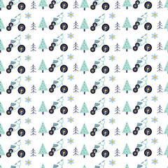 Children's toy bicycle pattern. Vector