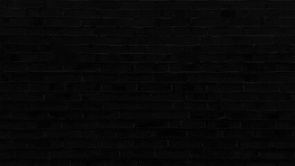 Abstract Black brick wall texture for pattern background. 