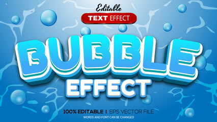3D bubble text effect - Editable text effect