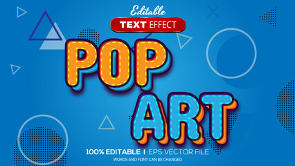3D pop art text effect - Editable text effect