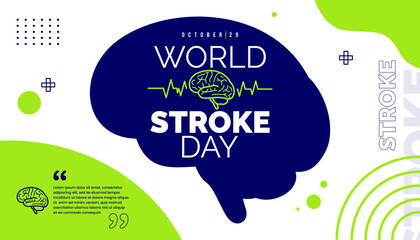 World Stroke Day Background. October 29. Vector Illustration